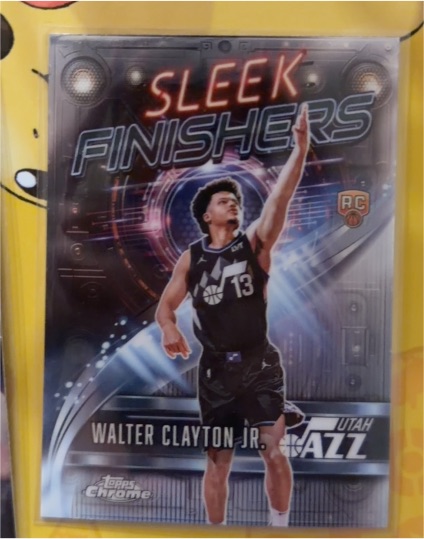 2025-26 Topps Chrome #SF-28 Walter Clayton Jr. Sleek Finishers — front