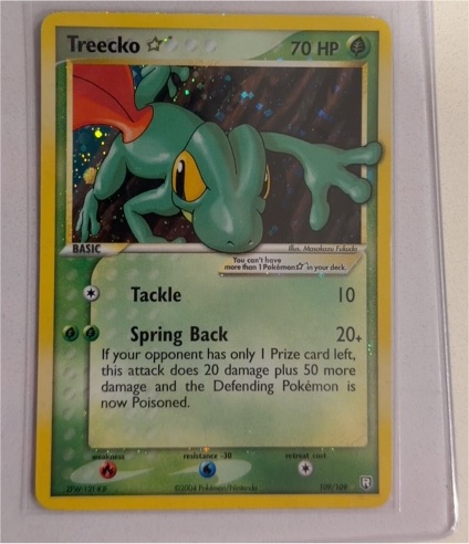 2004 Pokemon EX Team Rocket Returns #109 Treecko Gold Star — front