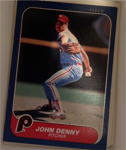 1986 Fleer #439 John Denny — front