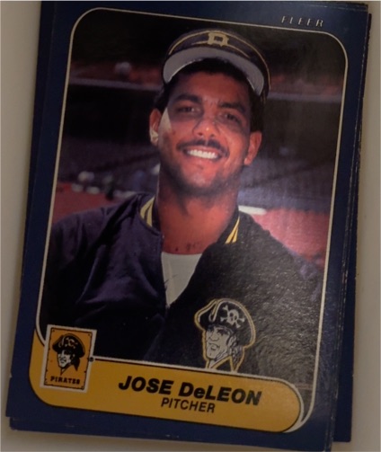 1986 Fleer #607 Jose DeLeon — front