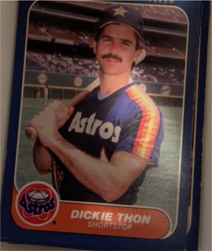 1986 Fleer #313 Dickie Thon — front