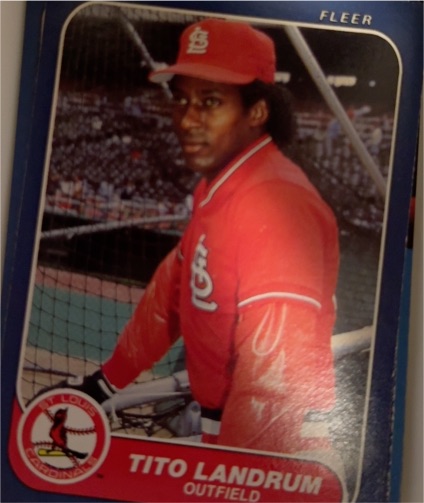 1986 Fleer #41 Tito Landrum — front