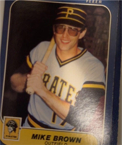 1986 Fleer #605 Mike Brown — front