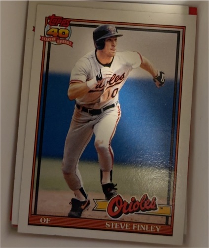 1991 Topps Desert Shield #212 Steve Finley — front