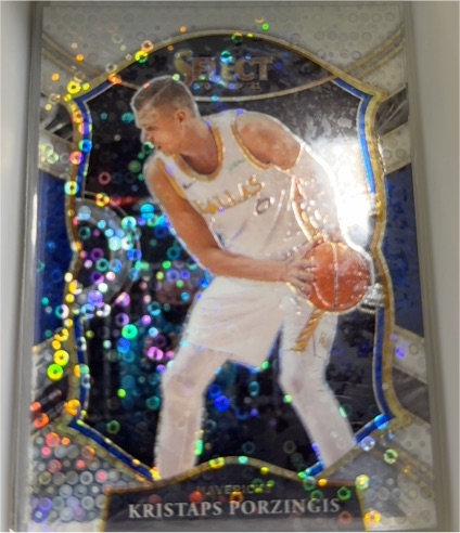 2020-21 Panini Select #43 Kristaps Porzingis Red White Orange Shimmer — front