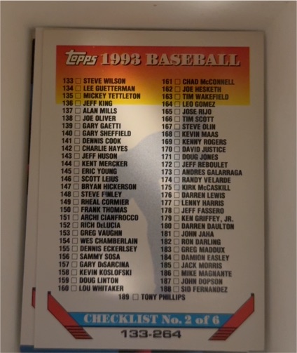 1993 Topps #189 Tony Phillips — front