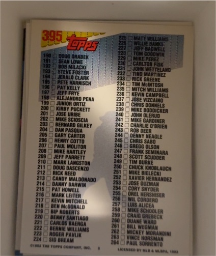 1982 Topps #395 Checklist — front