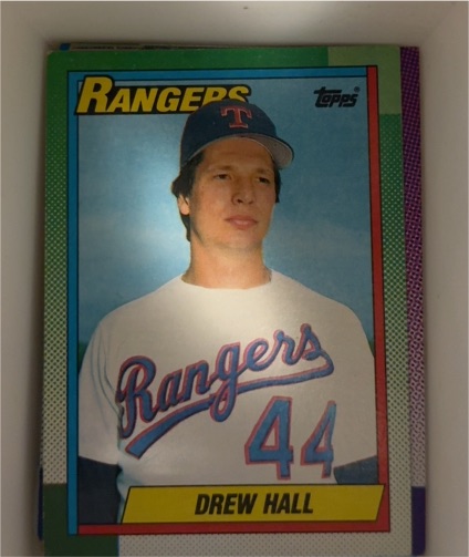 1990 Topps #463 Drew Hall Texas Rangers — front