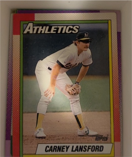 1990 Topps #316 Carney Lansford — front