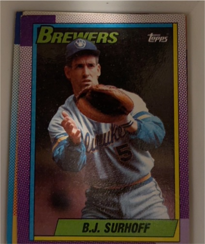 1990 Topps #696 B.J. Surhoff — front