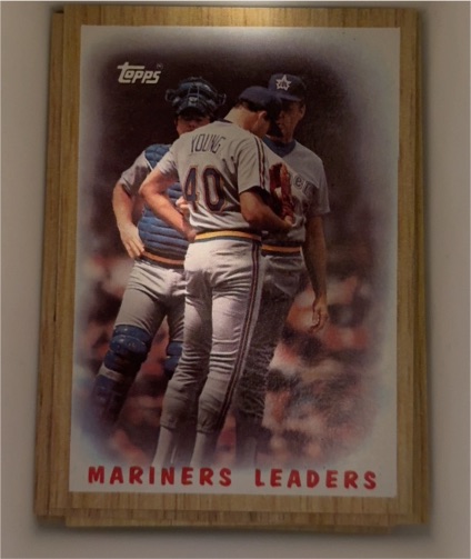 1987 Topps #156 Seattle Mariners Team Leaders Matt Young — front