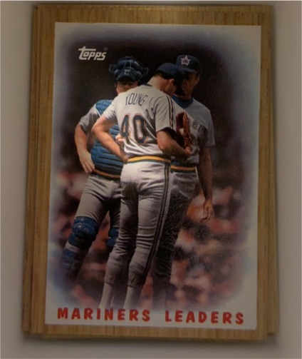 1987 Topps #156 Mariners Leaders Matt Young — front