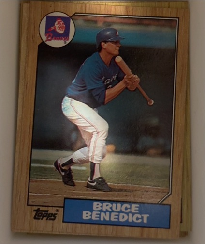 1987 Topps #186 Bruce Benedict — front