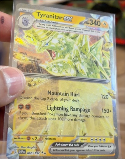 2023 Pokémon TCG Scarlet & Violet Obsidian Flames #066 Tyranitar ex — front