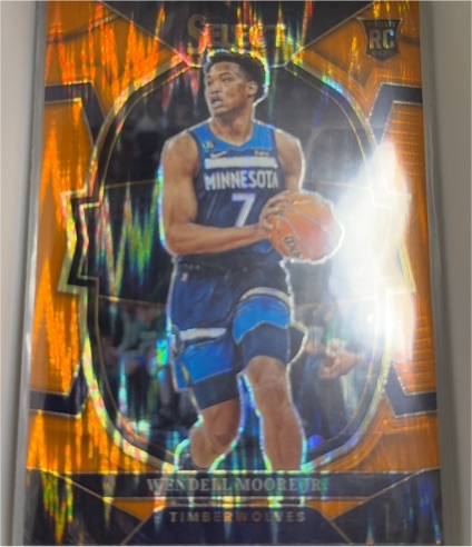 2022 Panini Select Concourse Orange Flash Prizm Wendell Moore Jr #73 Rookie RC — front