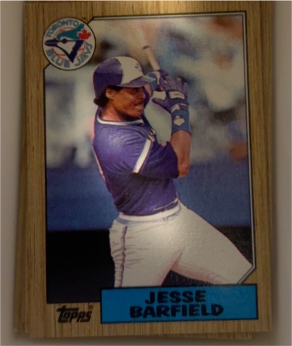 1987 Topps #655 Jesse Barfield — front