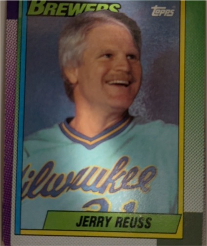 1990 Topps #424 Jerry Reuss Milwaukee Brewers — front
