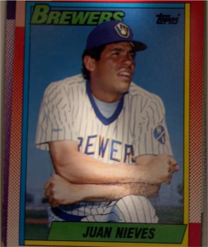 1990 Topps #467 Juan Nieves Milwaukee Brewers — front