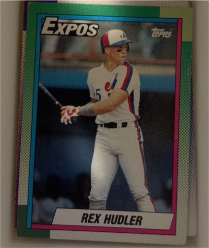1990 Topps #647 Rex Hudler — front