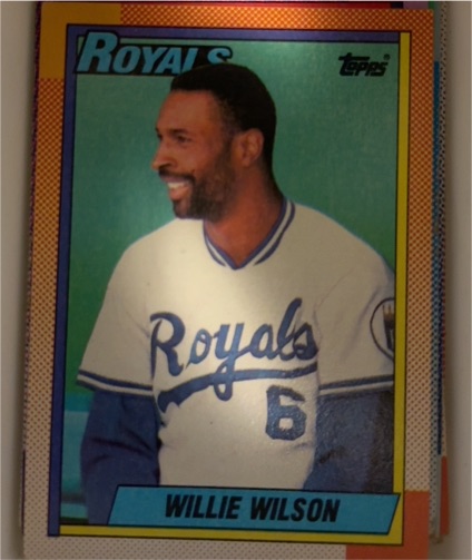 1990 Topps #323 Willie Wilson — front