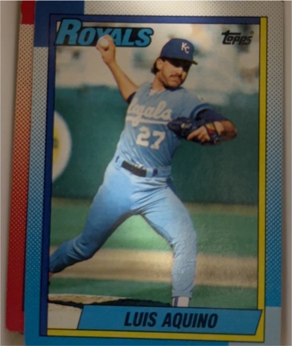 1990 Topps #707 Luis Aquino — front