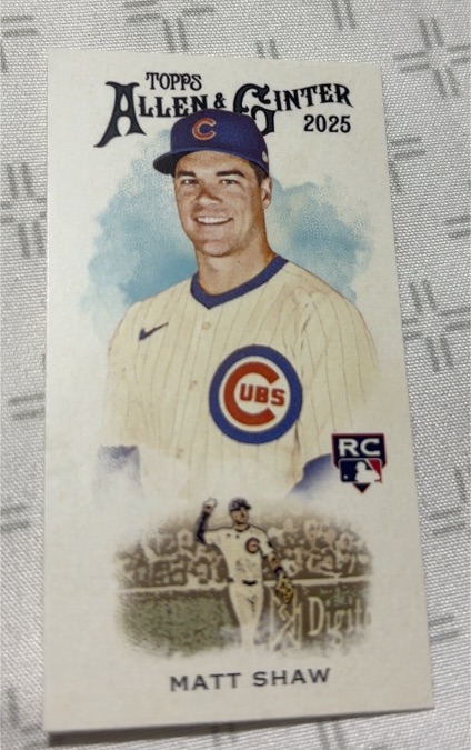 2025 Topps Allen & Ginter #N222-24 Matt Shaw — front