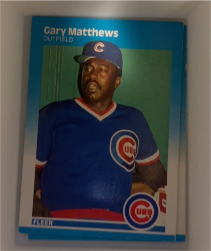 1987 Fleer #568 Gary Matthews — front