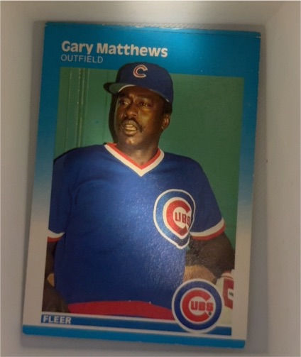 1987 Fleer #568 Gary Matthews Chicago Cubs — front