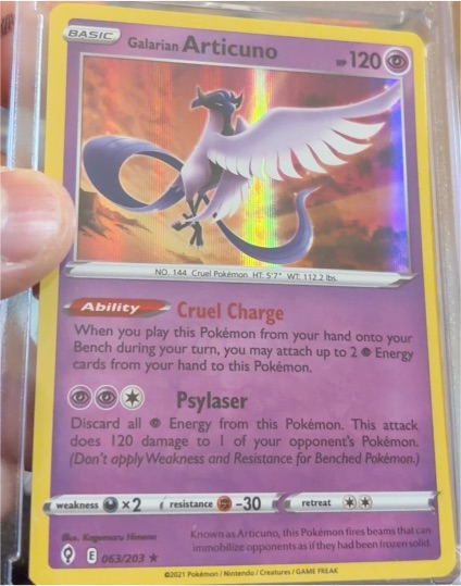 2021 Pokémon Sword & Shield Evolving Skies #063 Galarian Articuno — front