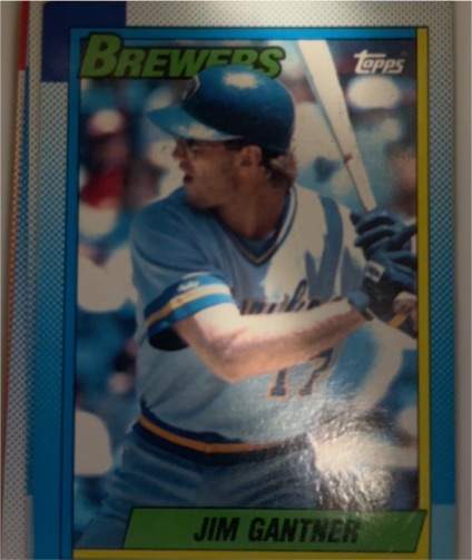 1990 Topps #417 Jim Gantner Milwaukee Brewers — front