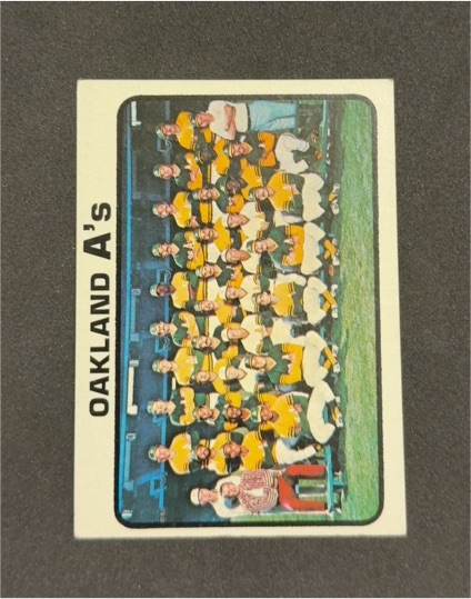 1973 Topps #500 Oakland Athletics Team Card — front