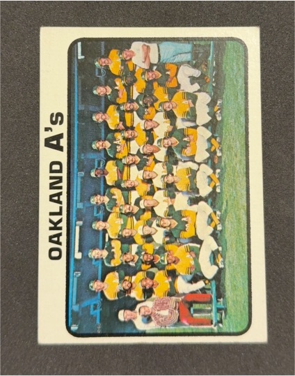 1973 Topps #500 Oakland Athletics Team Card — front