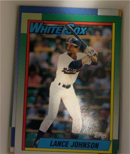 1990 Topps #587 Lance Johnson — front