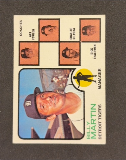 1973 Topps #323 Billy Martin — front