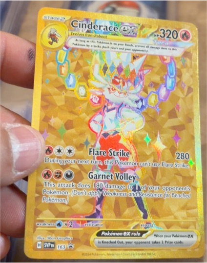 2024 Pokémon Scarlet & Violet Black Star Promo #163 Cinderace ex — front