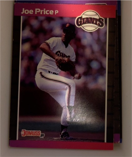 1989 Donruss #376 Joe Price — front