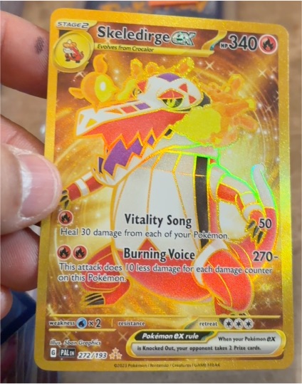 2023 Pokémon TCG Paldea Evolved #272 Skeledirge ex — front