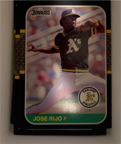 1987 Donruss #55 Jose Rijo Oakland Athletics — front