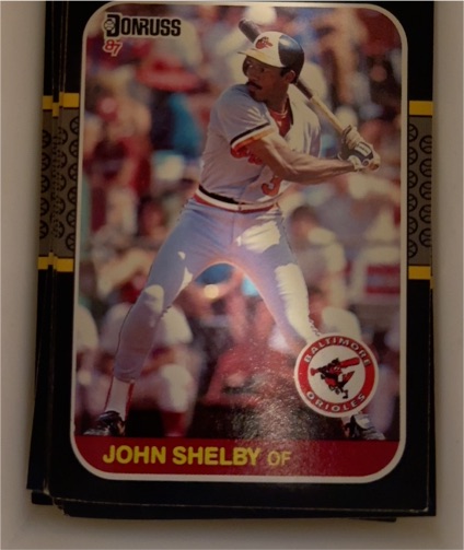 1987 Donruss #354 John Shelby — front