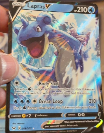 2020 Pokémon Sword & Shield Base Set #049 Lapras V — front