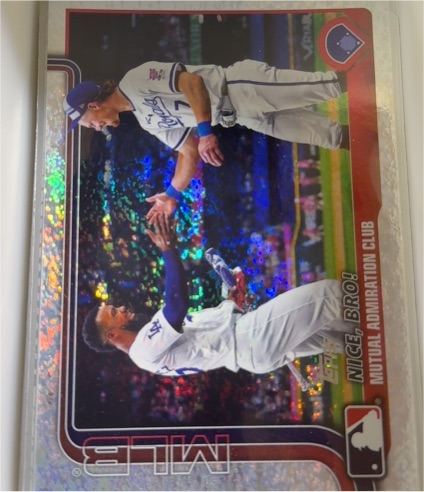 2025 Topps Series 2 #365 Nice, Bro! Mutual Admiration Club Bobby Witt Jr. & Teoscar Hernandez — front