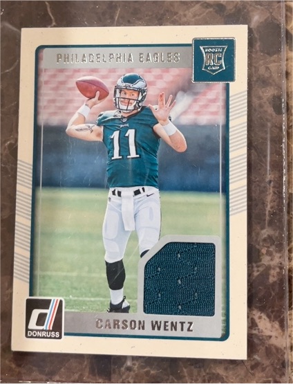 2016 Donruss #3 Carson Wentz Rookie Threads — front