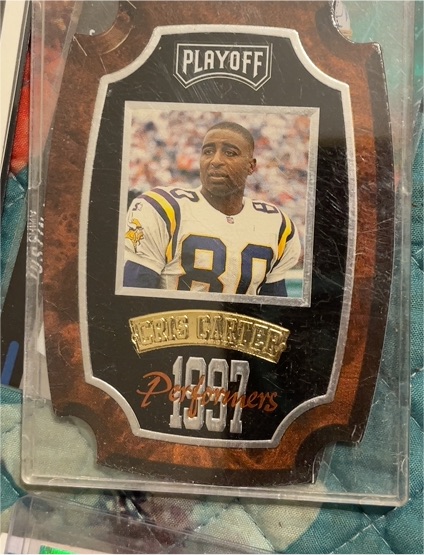 1997 Playoff Performers Plaques #31 Cris Carter — front