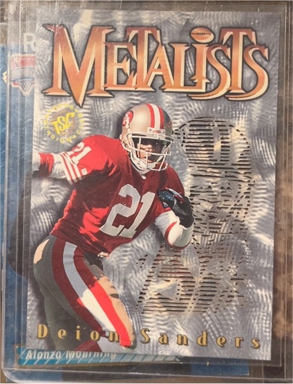 1995 Topps Stadium Club Metalists #M6 Deion Sanders — front