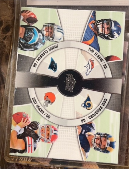 2010 Topps Prime 4th Quarter #4Q-3 Tim Tebow / Jimmy Clausen / Sam Bradford / Colt McCoy — front
