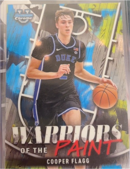 2024-25 Bowman University Chrome #WP-7 Cooper Flagg Warriors of the Paint — front