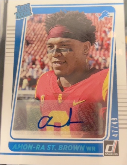 2021 Donruss Rated Rookie Portrait #284 Amon-Ra St. Brown — front