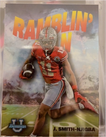 2022 Bowman University Chrome #RM-8 Jaxon Smith-Njigba Ramblin' Man — front
