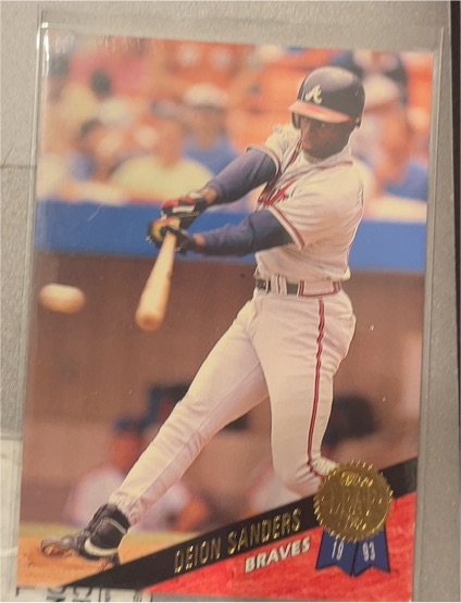 1993 Leaf #222 Deion Sanders Atlanta Braves — front