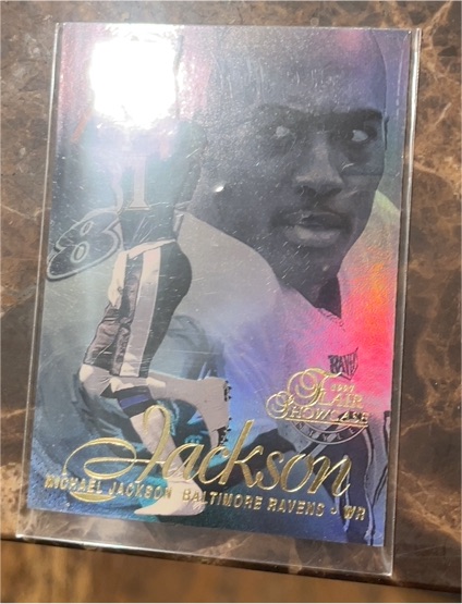 1997 Fleer Flair Showcase Football Row 2 #97 Michael Jackson — front